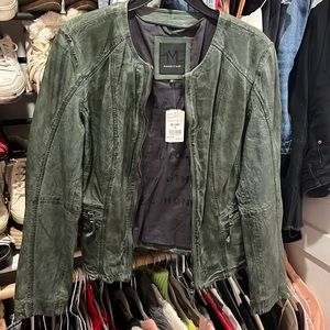 mauritius green leather jacket